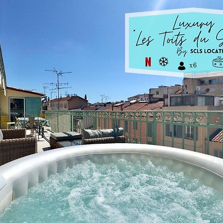 Luxury "Les Toits Du Soleil" - Magnifique Appartement Avec Terrasses Et Jacuzzi - Centre De Cannes - By Scls Locations Esterno foto